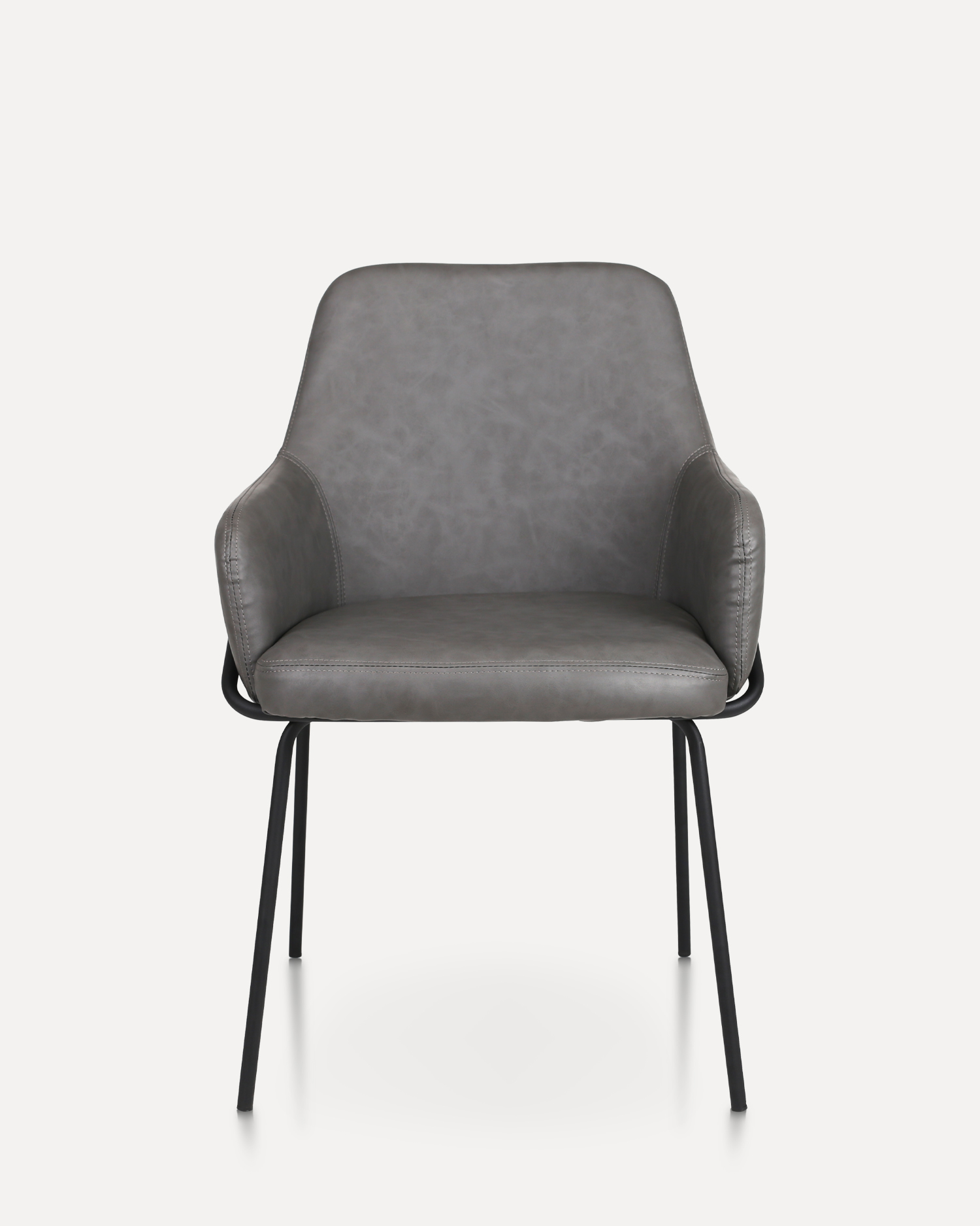 Leder -Essstuhl mit Arm Leder -Essstuhl mit Arm