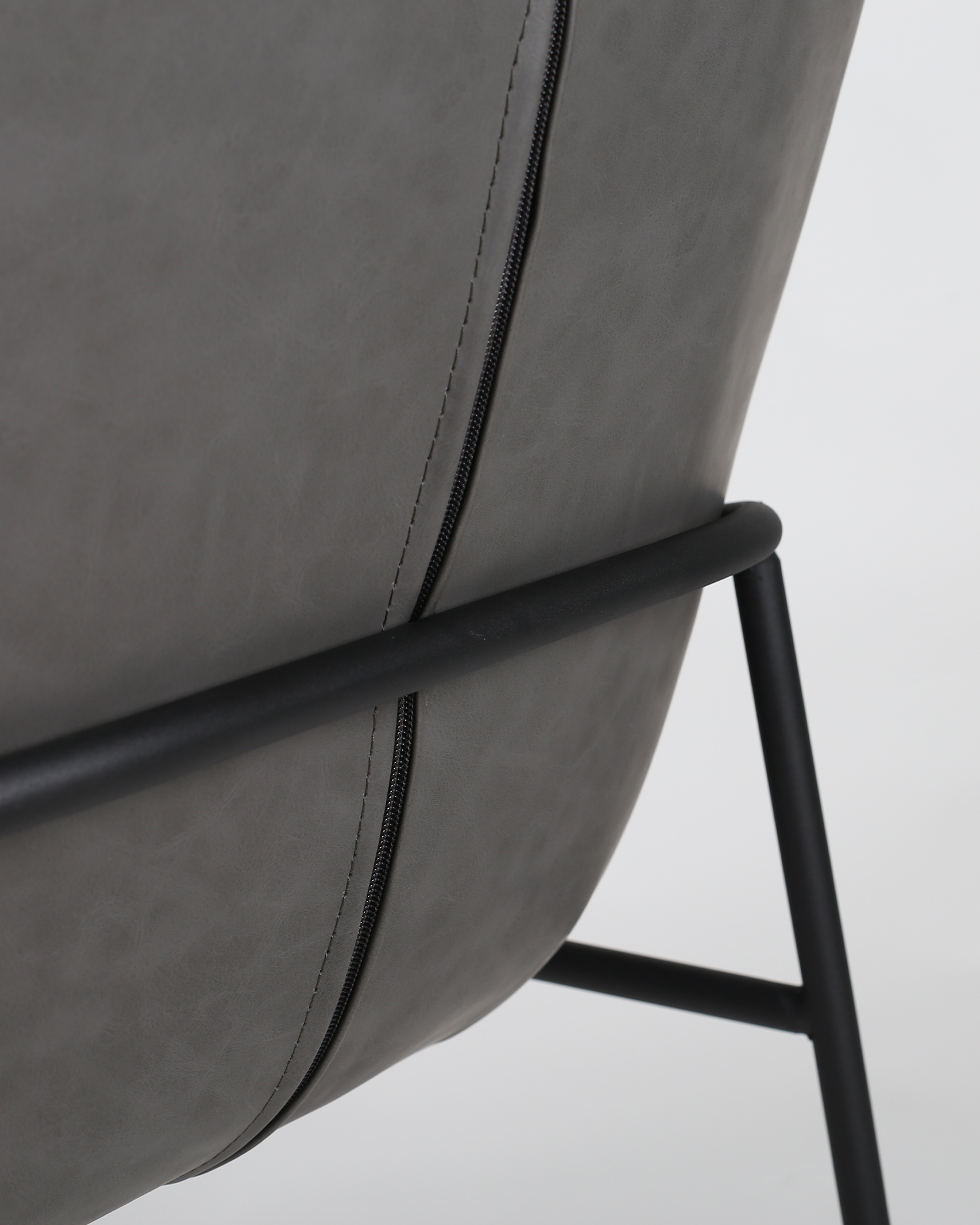 Leder -Essstuhl mit Arm Leder -Essstuhl mit Arm