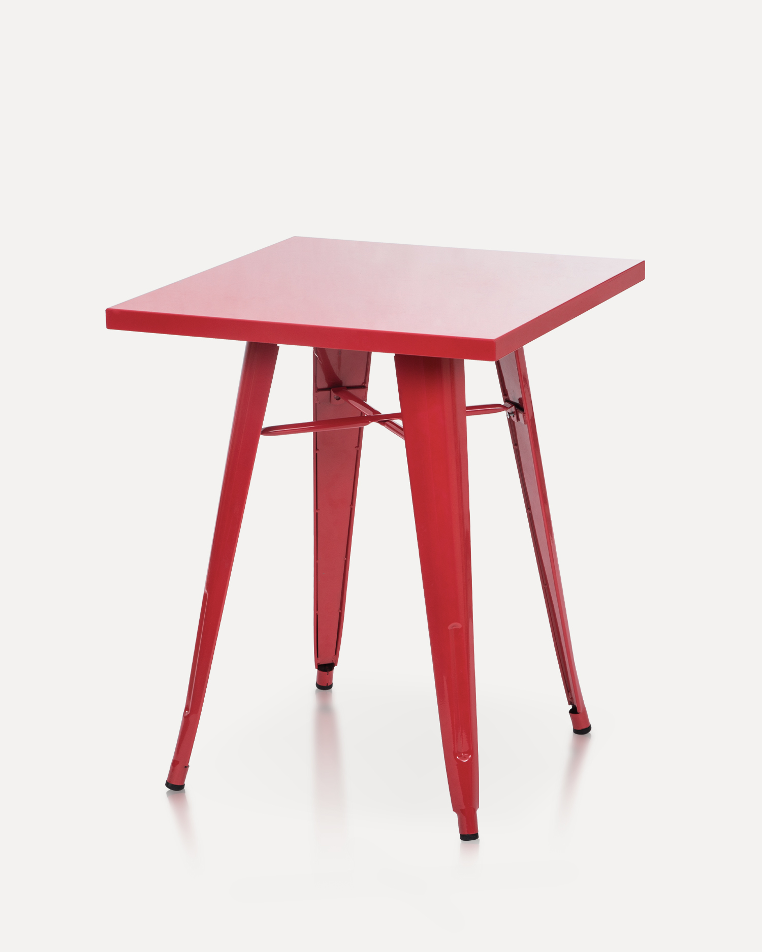Vintage -Stil roter Metalltisch